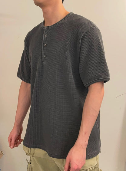 Waffle Henley Short Sleeve Tee