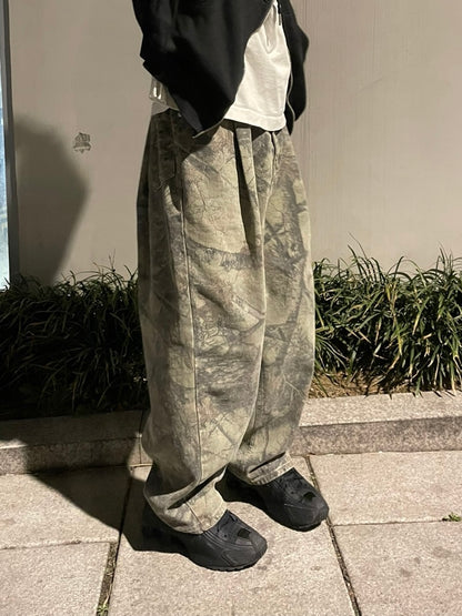 Real Tree Pattern Wide Pants