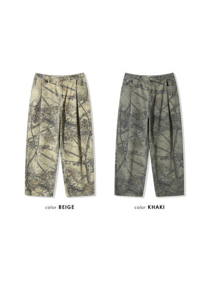 Real Tree Pattern Wide Pants