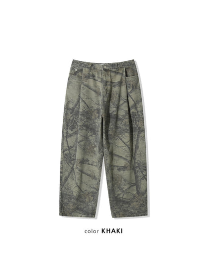 Real Tree Pattern Wide Pants