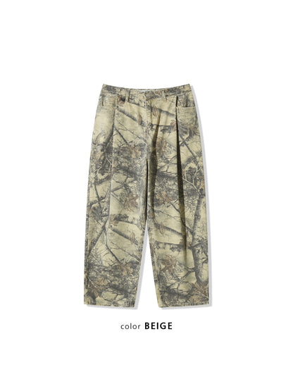 Real Tree Pattern Wide Pants