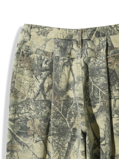 Real Tree Pattern Wide Pants