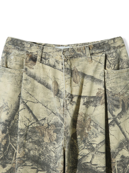 Real Tree Pattern Wide Pants