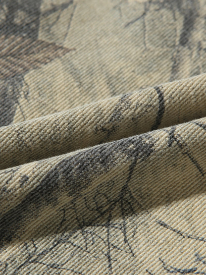 Real Tree Pattern Wide Pants