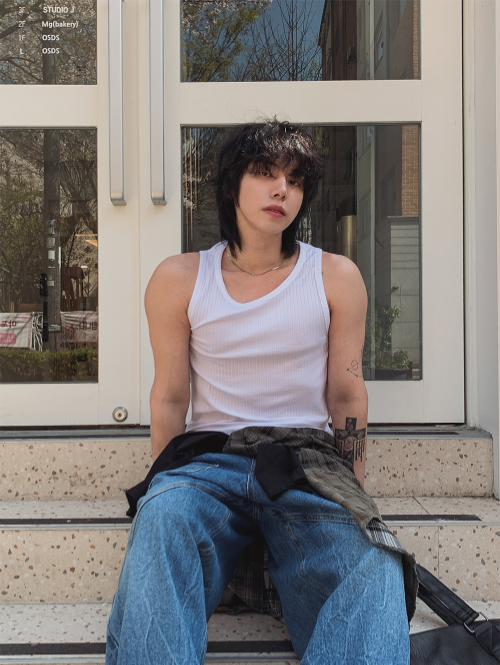 RIBBED COTTON TANK TOP