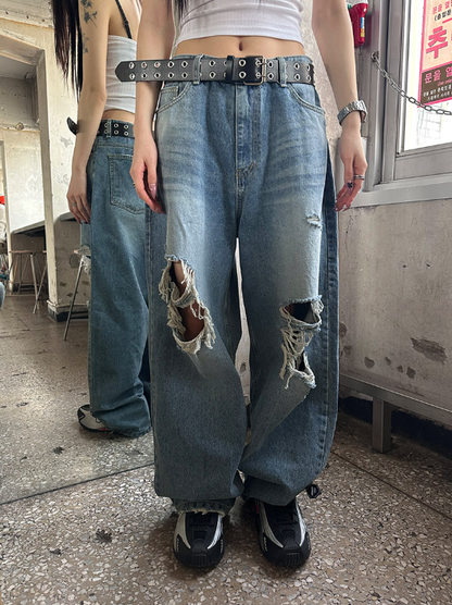 DESTROYED VINTAGE WIDE DENIM