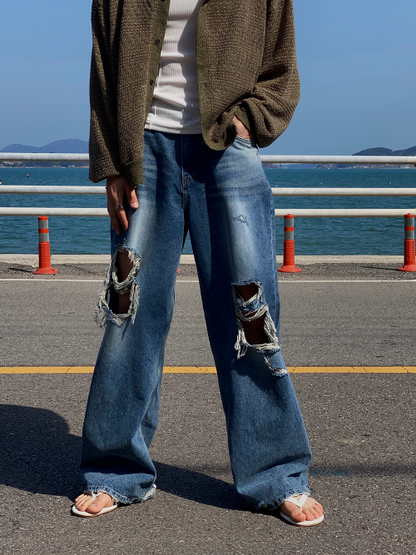 DESTROYED VINTAGE WIDE DENIM