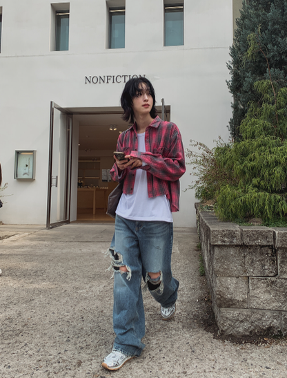 DESTROYED VINTAGE WIDE DENIM