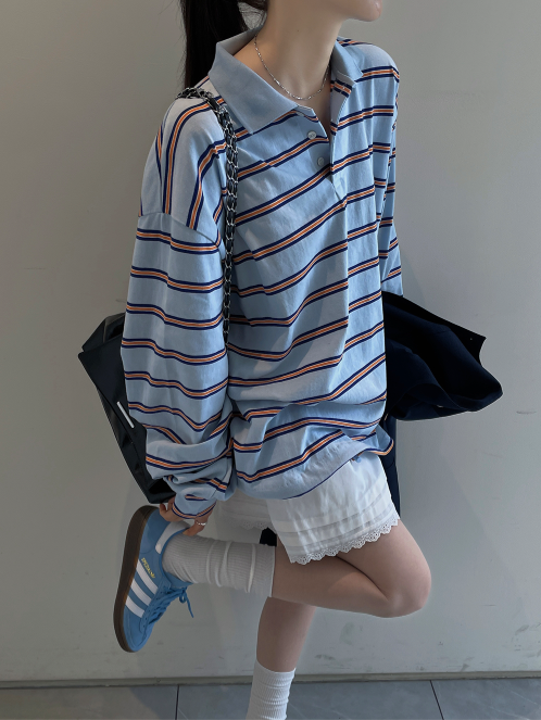 STRIPED RUGBY POLO SHIRT