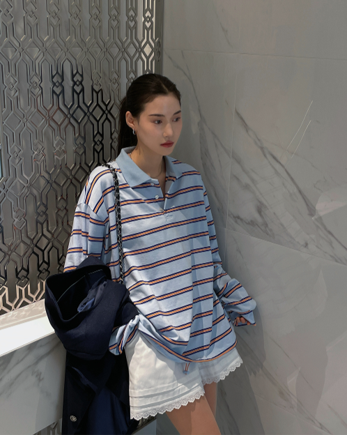 STRIPED RUGBY POLO SHIRT