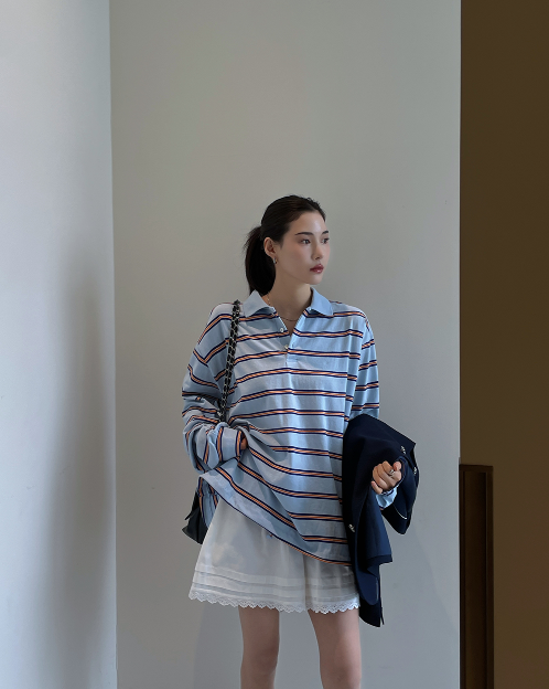 STRIPED RUGBY POLO SHIRT