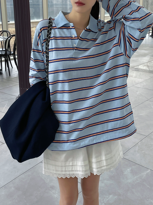 STRIPED RUGBY POLO SHIRT