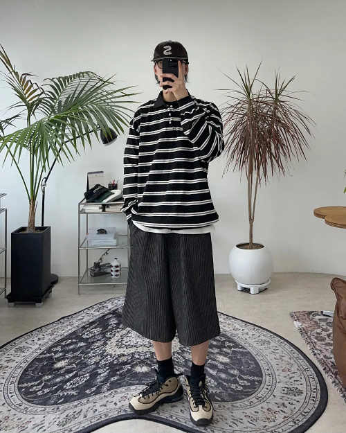 STRIPED RUGBY POLO SHIRT