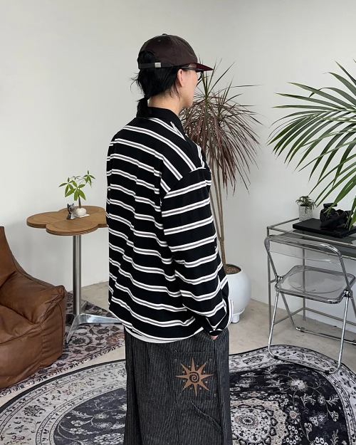 STRIPED RUGBY POLO SHIRT