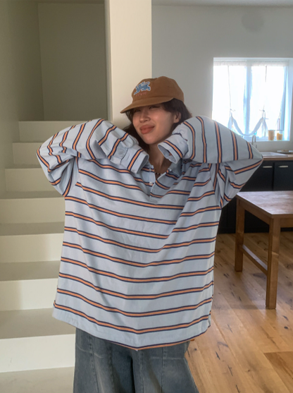 STRIPED RUGBY POLO SHIRT