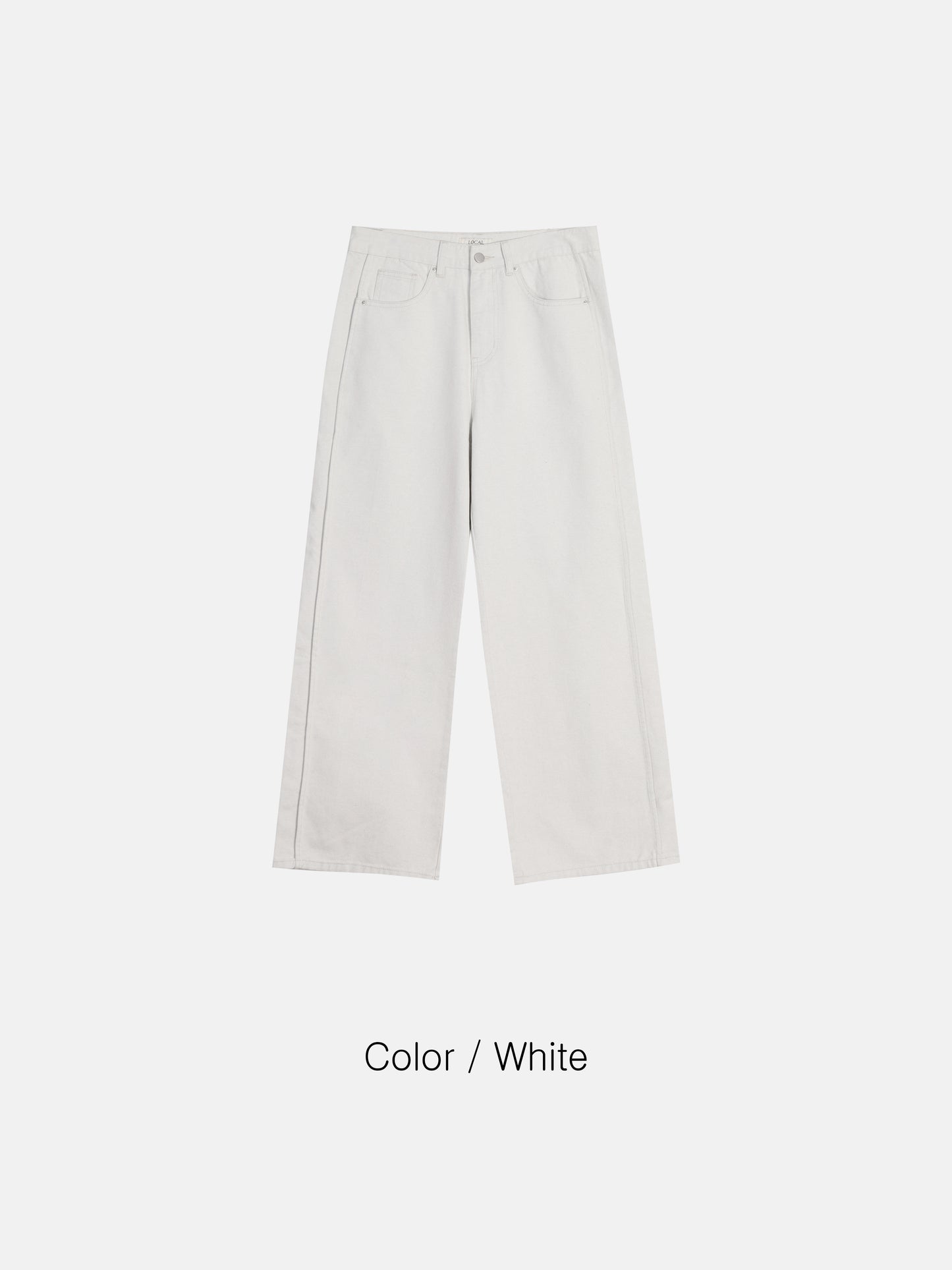 Wide Straight Denim Pants (2 Colors)