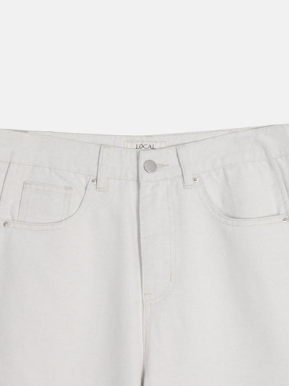 Wide Straight Denim Pants (2 Colors)