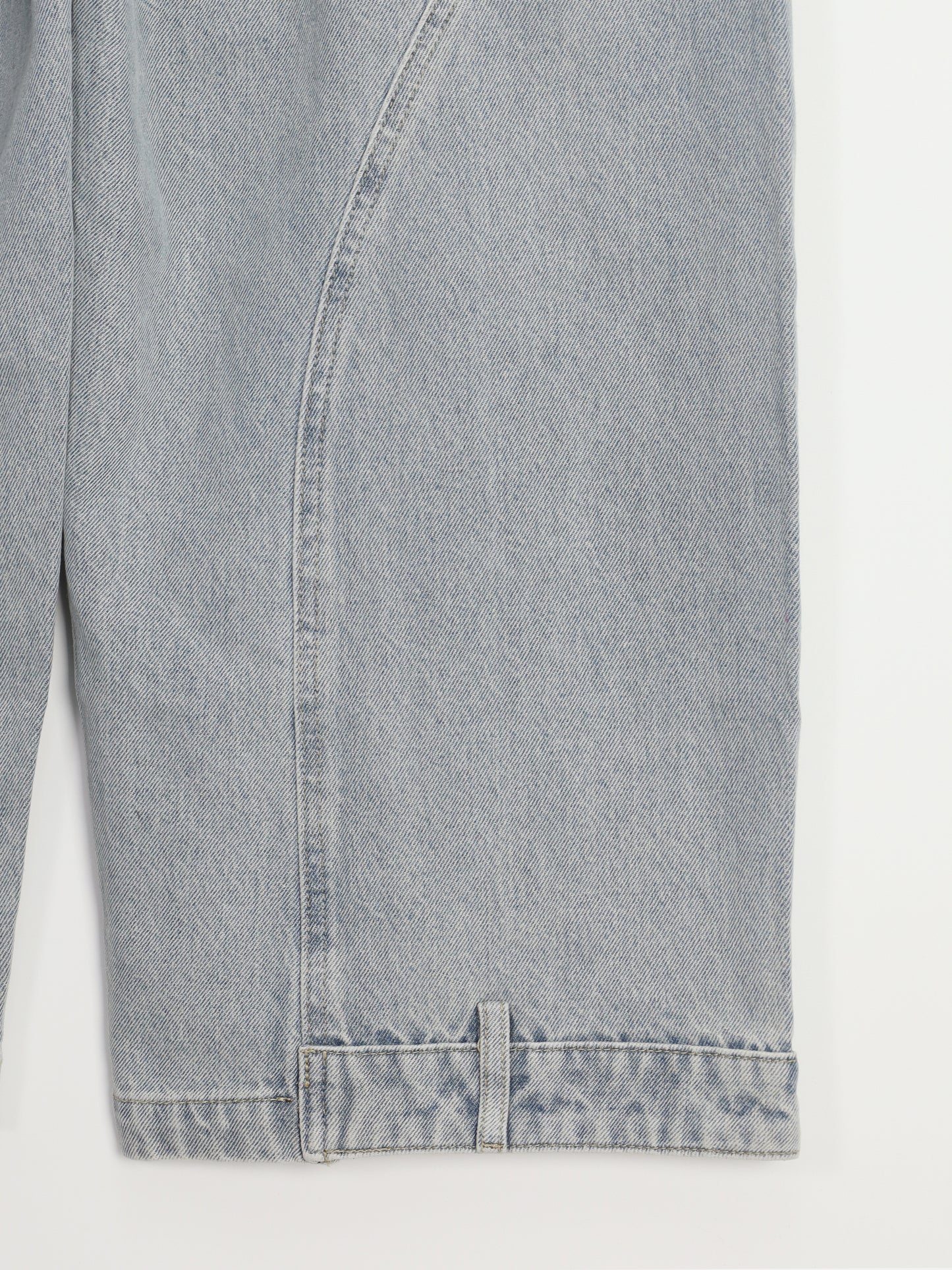 Curve Panel Wide Baggy Denim Pants (2 Colors)