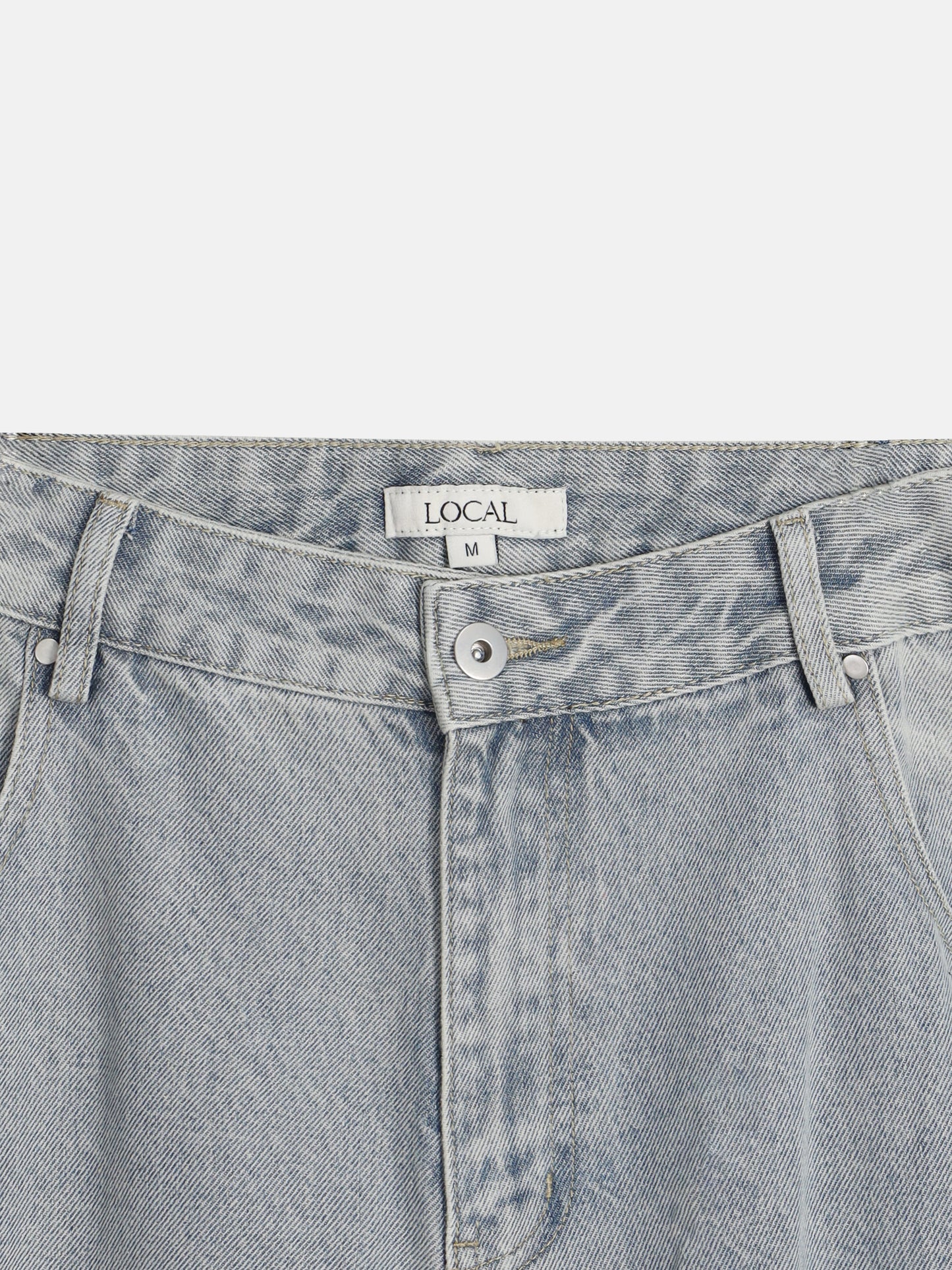 Curve Panel Wide Baggy Denim Pants (2 Colors)