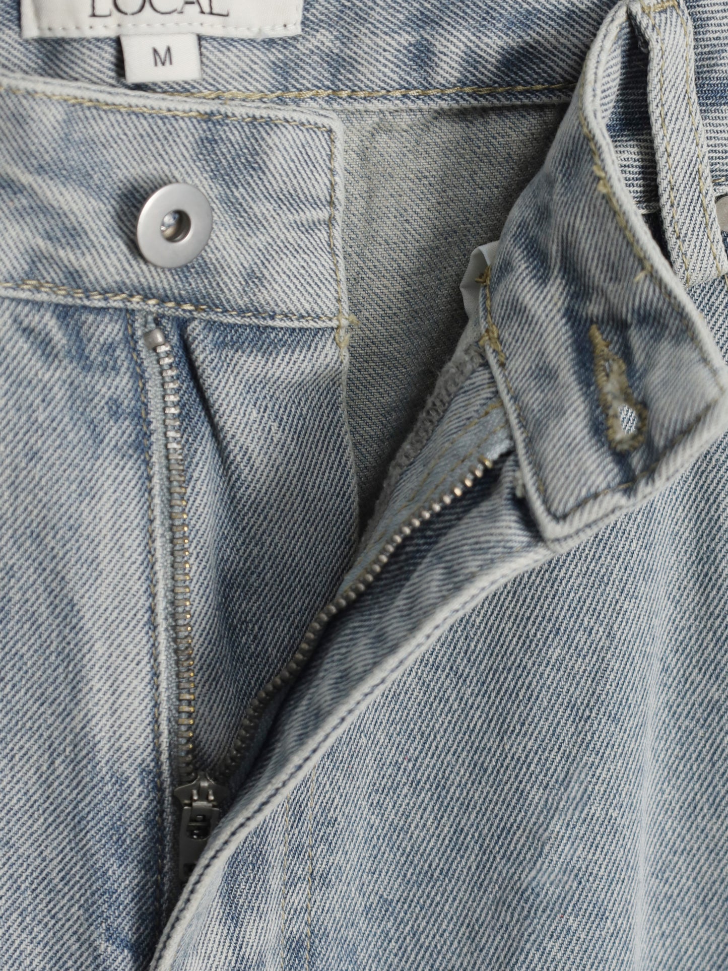 Curve Panel Wide Baggy Denim Pants (2 Colors)