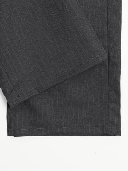 Pinstripe Wide-Leg Trousers