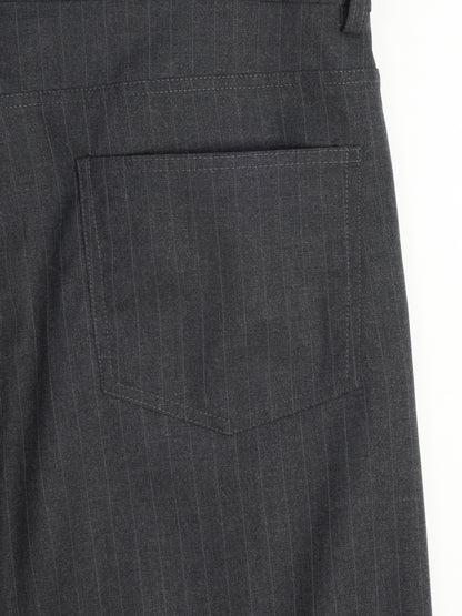 Pinstripe Wide-Leg Trousers