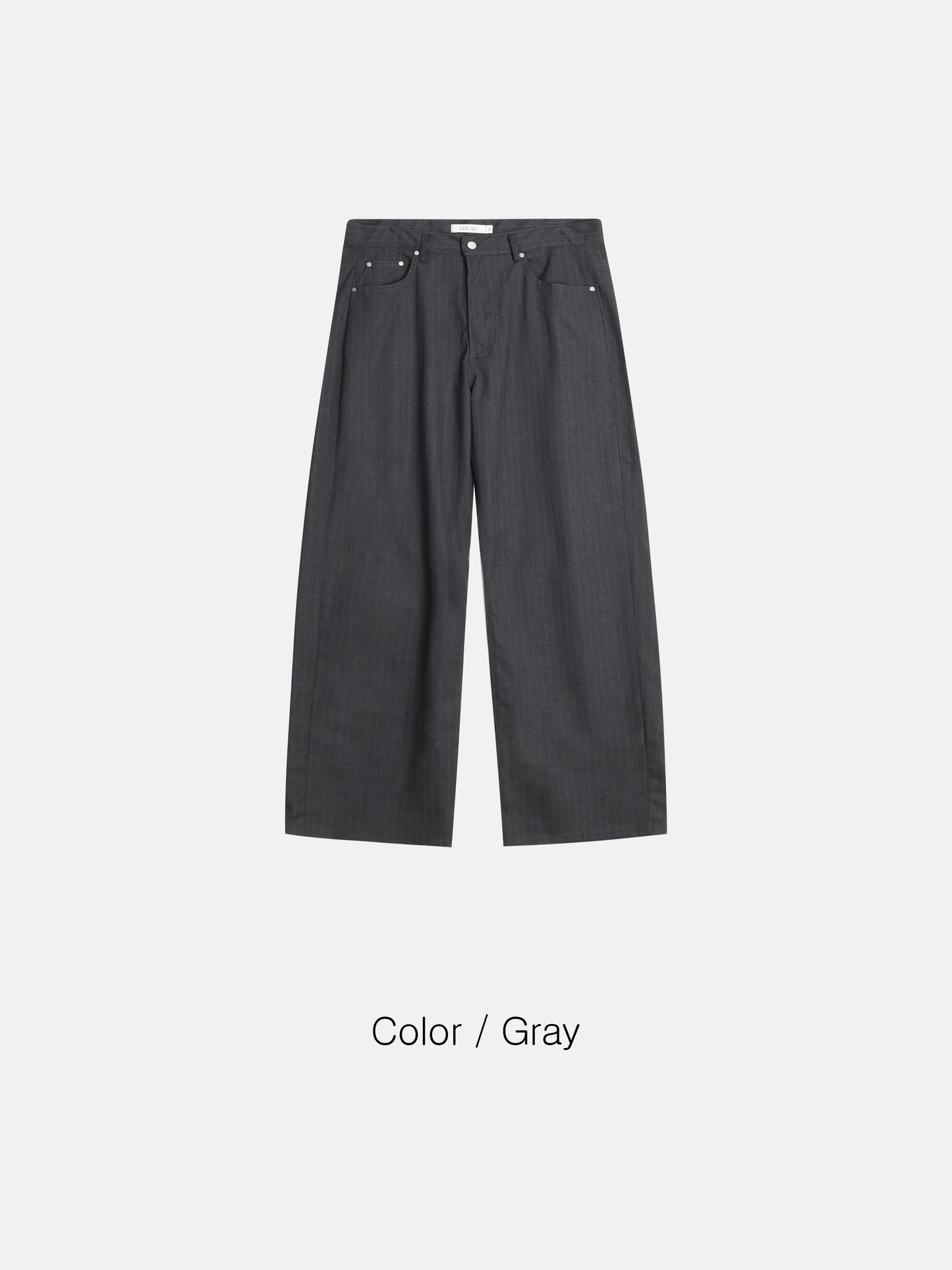 Pinstripe Wide Straight Pants