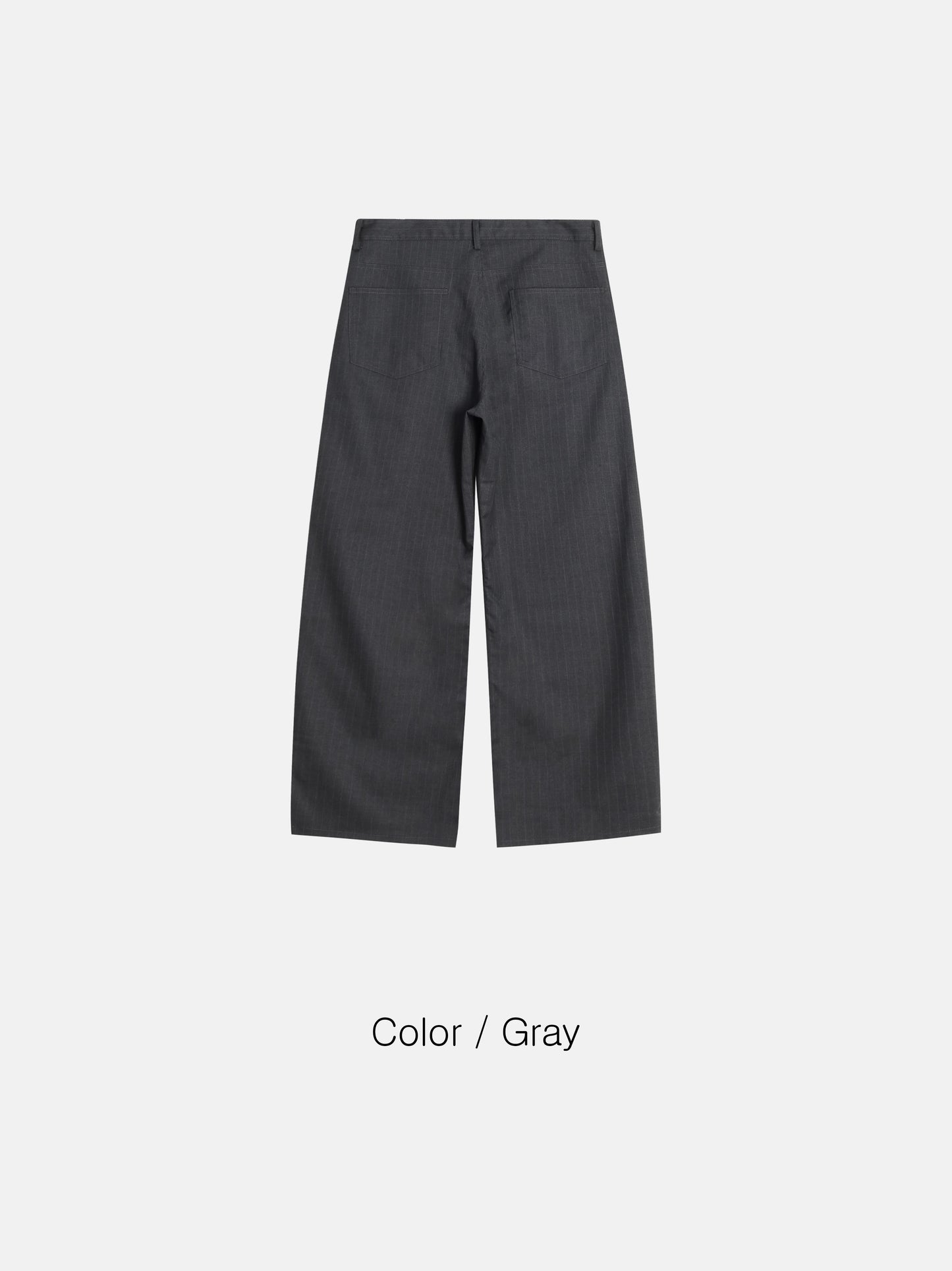 Pinstripe Wide Straight Pants