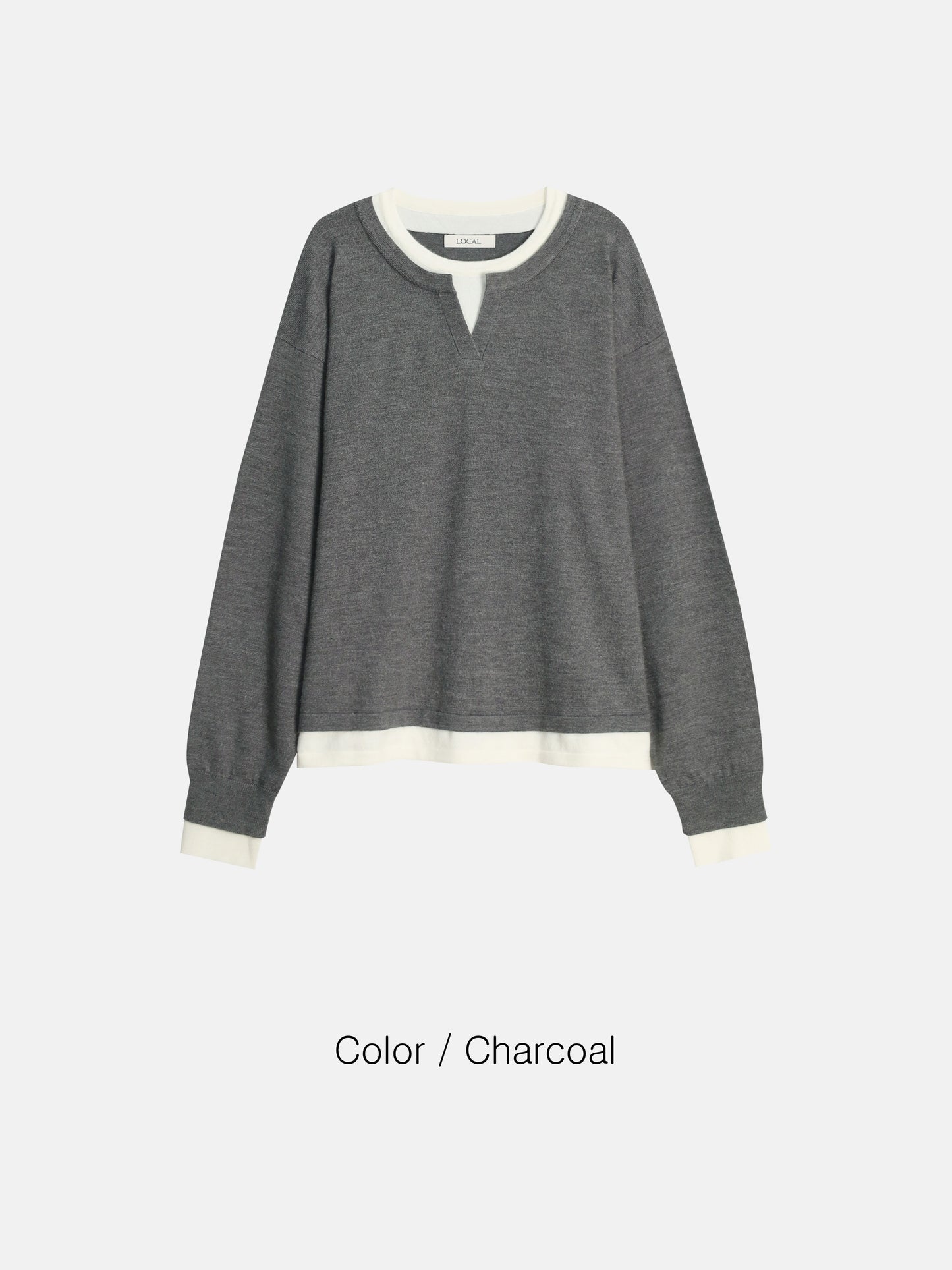 Layered Contrast Knit Top