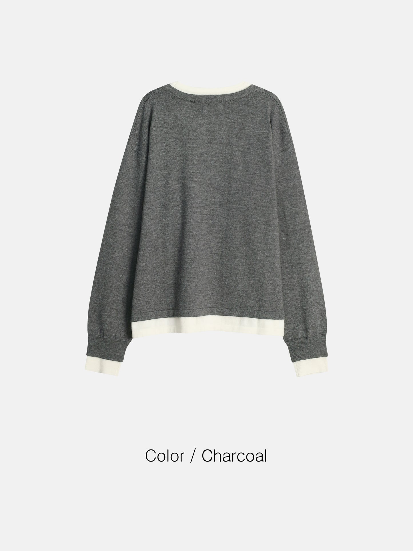 Layered Contrast Knit Top