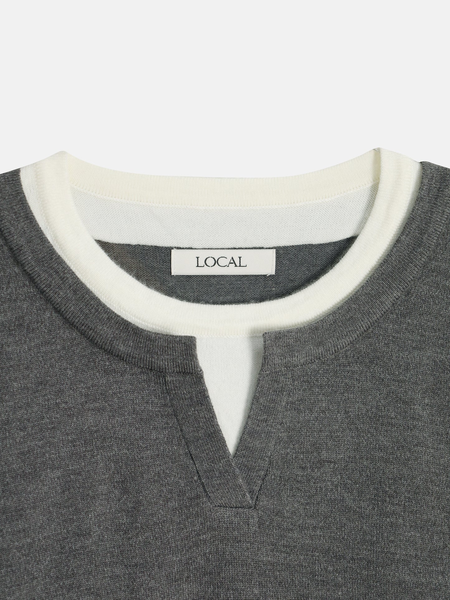 Layered Contrast Knit Top