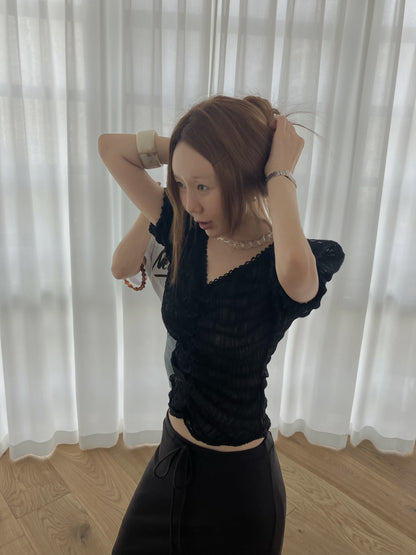 【A MA:DE 2026SS】Sheer blouse ( 2color )
