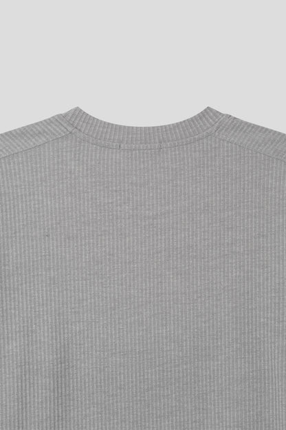 Chrome Muscle Ribbed Long Sleeve T-shirt