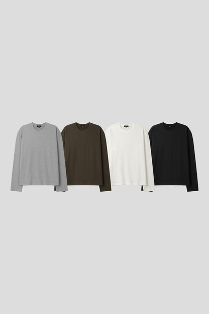 Chrome Muscle Ribbed Long Sleeve T-shirt