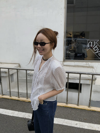 【A MA:DE 2026SS】Dot blouse ( 2color )