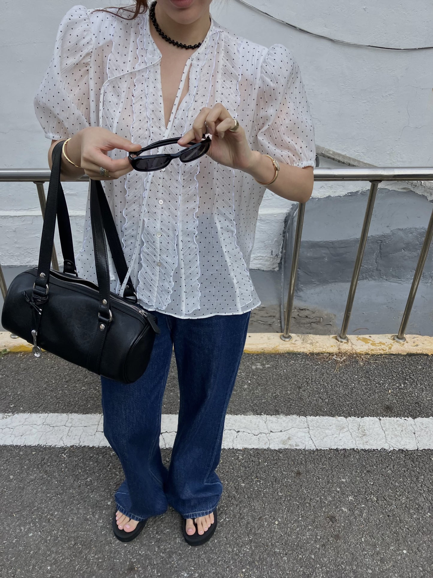 [A MA:DE 2026SS] Silhouette Blouse (2color)