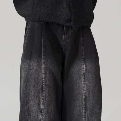 Pin Tuck Balloon Denim Pants