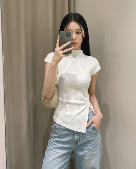 Side Twist Rib Top