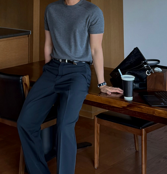 Essential Ribbed Saddle Round T-Shirt