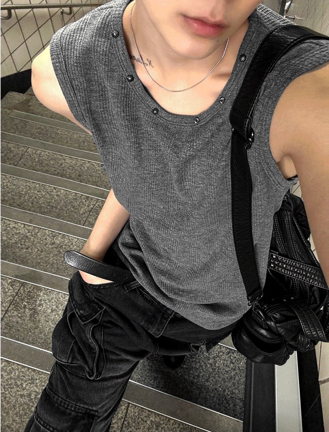 Rivete Sleeveless Top