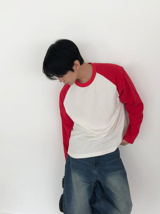 Color-block Raglan Long Sleeve