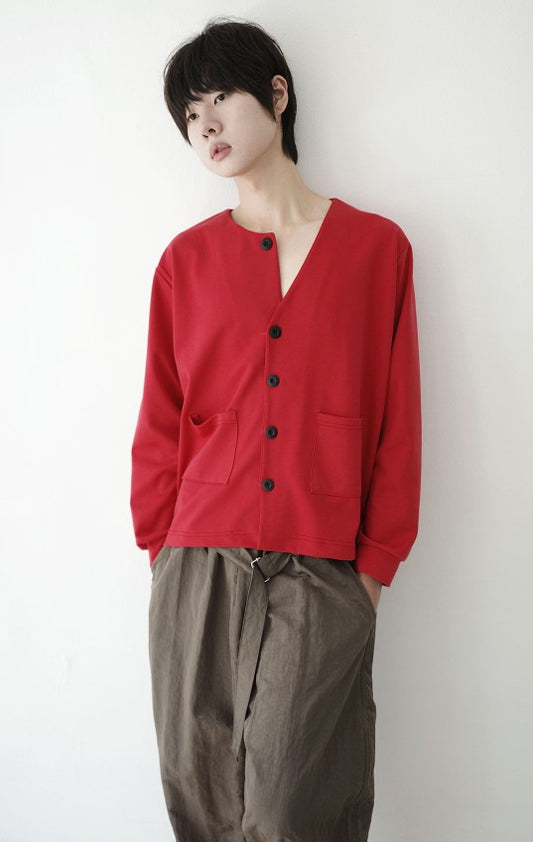 Unbalanced Button Cardigan