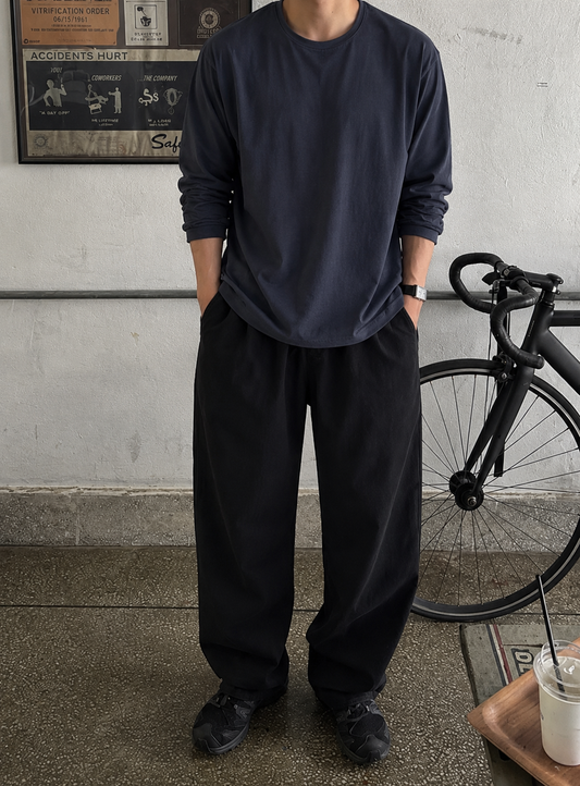 Pigment Drop-Shoulder Long Sleeve Tee