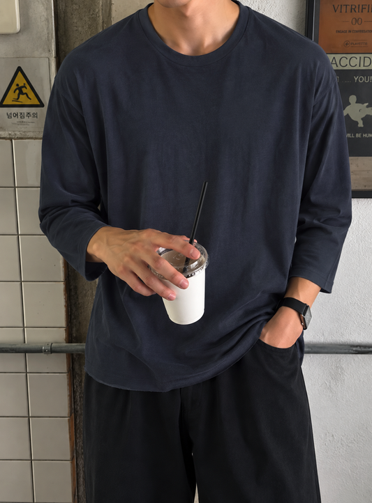 Pigment Drop-Shoulder Long Sleeve Tee