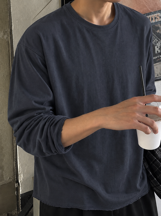 Pigment Drop-Shoulder Long Sleeve Tee