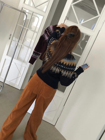 【A MA:DE】Nordic cardigan ( 2color )
