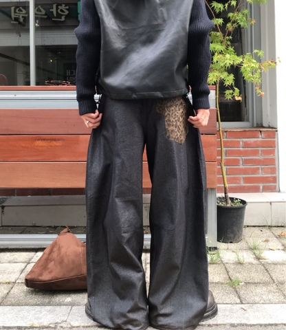 Leopard Double Pocket Pants