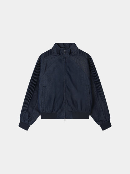 Glossy Track Leather Jacket