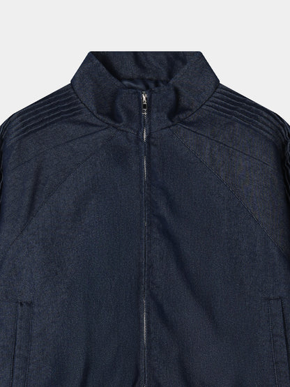 Glossy Track Leather Jacket