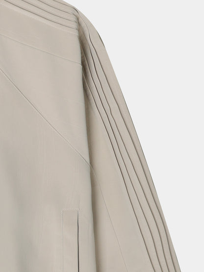 Glossy Track Leather Jacket